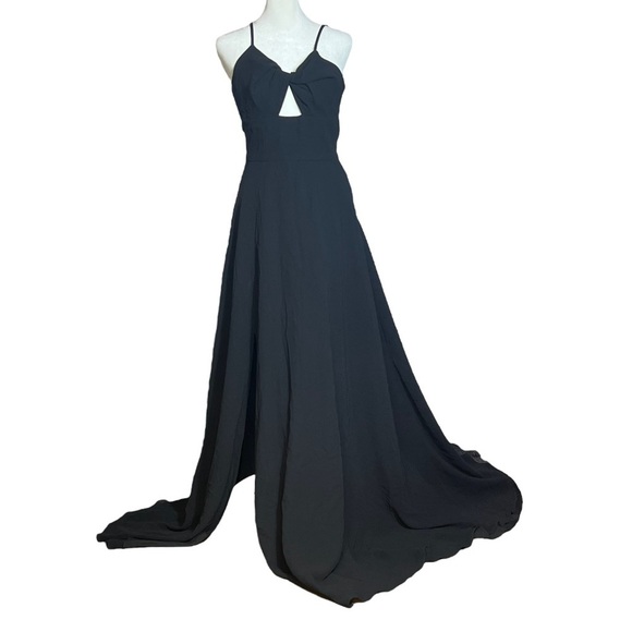 Dress The Population Black Cambria Tie Bodice Dress, NWT, Small - Picture 2 of 9